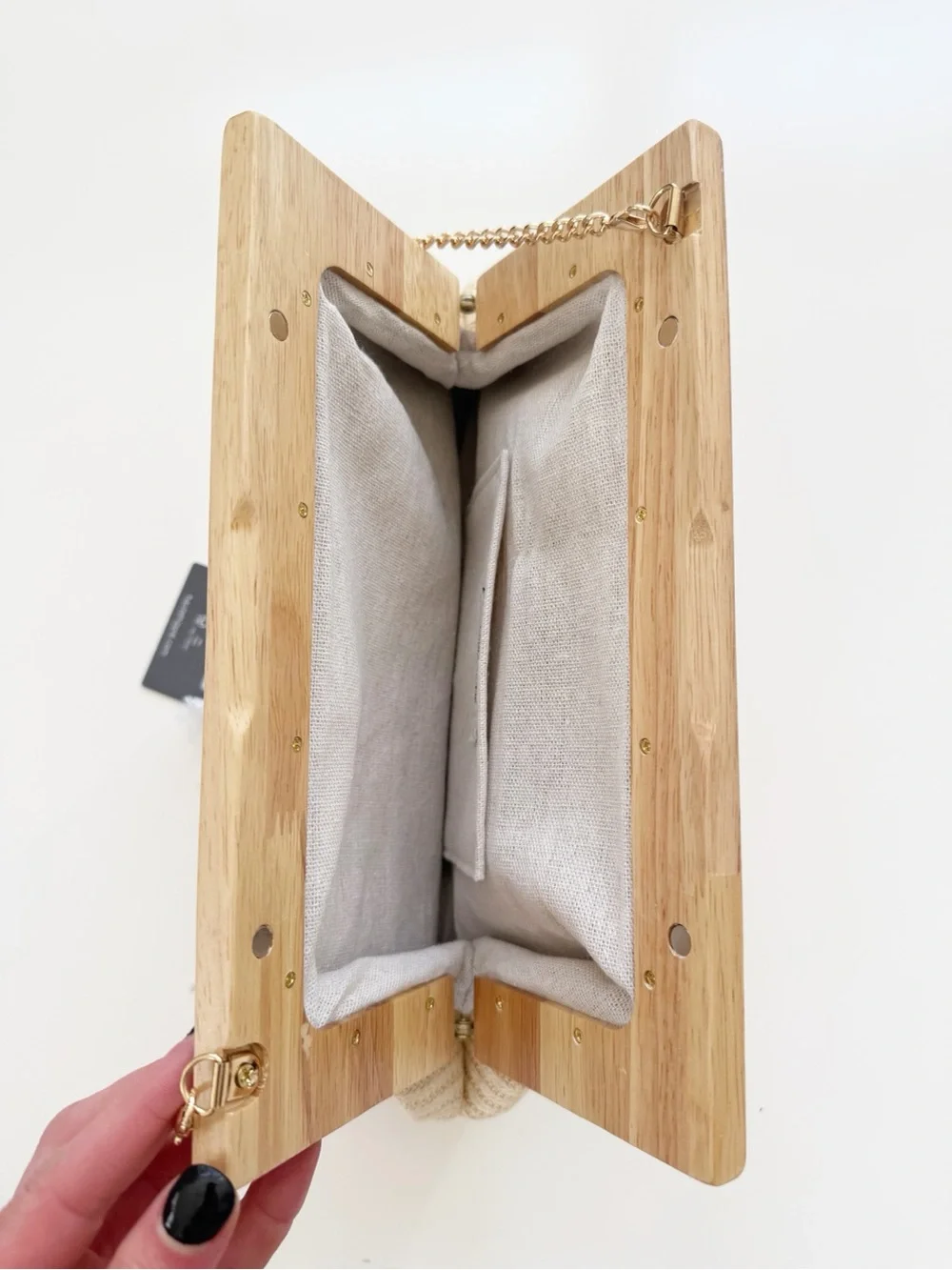 NWT Haute Hippie Woven Chain Strap Clutch